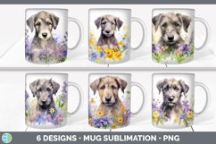 Bundle of six Wild Flowers Irish Wolfhounds Mug Wrap designs.