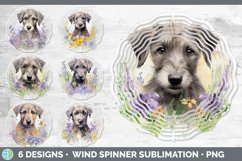 Bundle of six Wild Flowers Irish Wolfhounds Wind Spinner designs.