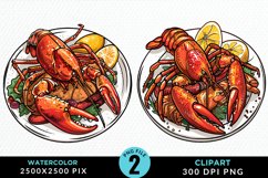 Watercolor Italian Food Graphics Clipart Product Image 1