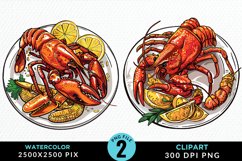 Watercolor Italian Food Graphics Clipart Product Image 1
