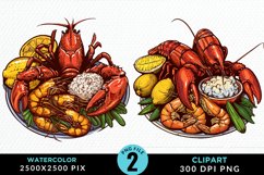 Watercolor Italian Food Graphics Clipart Product Image 1