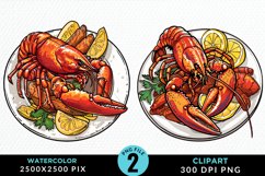 Watercolor Italian Food Graphics Clipart Product Image 1