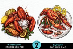 Watercolor Italian Food Graphics Clipart Product Image 1