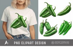 Watercolor Jalapeno Clipart Product Image 1