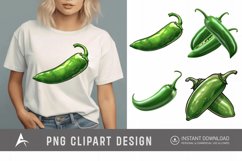 Watercolor Jalapeno Clipart Product Image 1