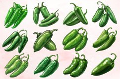 Watercolor Jalapeno Clipart Bundle Product Image 2