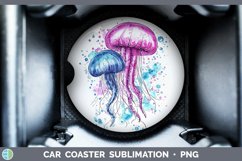 GorgeousWatercolor Car Coaster design.