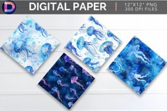 Watercolor Jellyfish Digital Paper Product Image 1