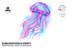 jellyfish png, sea creature, underwater clipart, watercolor jellyfish, ocean png, marine animal, ocean design, aquatic png, sublimation png, beach theme