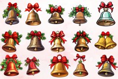 Watercolor Jingle Bell Clipart Bundle Product Image 4