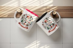 Watercolor joyful graphics cheerful holiday Merry Christmas quote print 20 oz tumbler skinny mug wrap clipart t-shirt sublimation printable design