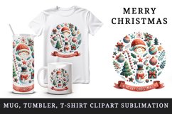 Watercolor joyful graphics cheerful holiday Merry Christmas quote print 20 oz tumbler skinny mug wrap clipart t-shirt sublimation printable design