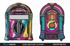 Watercolor Jukebox Illustration Clipart Product Image 1