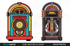 Watercolor Jukebox Illustration Clipart Product Image 1