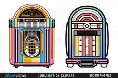 Watercolor Jukebox Exquisite Clipart Product Image 1