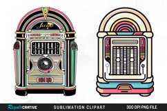 Watercolor Jukebox Exquisite Clipart Product Image 1