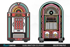 Watercolor Jukebox Exquisite Clipart Product Image 1