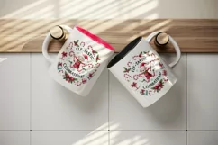 Watercolor jumping joy gift candy canes Elf-tastic Celebrations quote print 20 oz tumbler skinny mug wrap clipart t-shirt sublimation printable design