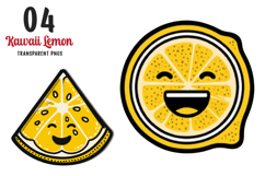 Watercolor Kawaii Lemon Clipart Product Image 1