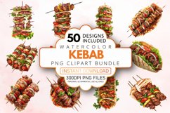 Watercolor Kebab Clipart Bundle Product Image 1