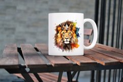 King Lion Watercolor Sublimation Clipart Product Image 8