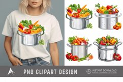 Watercolor Kitchen Pot Clipart Product Image 1