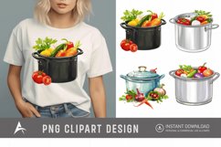 Watercolor Kitchen Pot Clipart Product Image 1