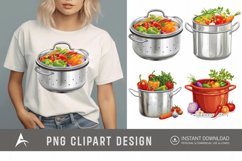 Watercolor Kitchen Pot Clipart Product Image 1