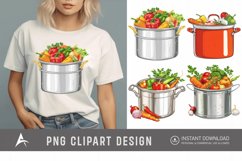 Watercolor Kitchen Pot Clipart Product Image 1