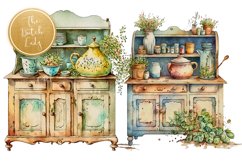 Farmhouse Kitchen Watercolor Clipart Set - 25 .PNG Files Product Image 6