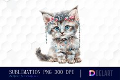 Kitten With Jewellery Illustration Clipart Product Image 1
