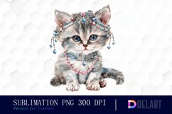 Kitten With Jewellery Sublimation PNG Clipart Product Image 1