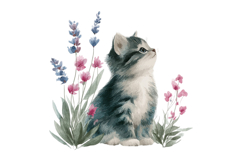 Watercolor Kittens Clipart Sublimation Product Image 2