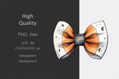 Halloween Bow Ties PNG Clipart, Watercolor Bows PNG bundle Product Image 3