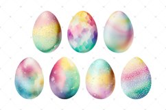 Rainbow Easter Eggs PNG clipart, Watercolor sublimations Product Image 2