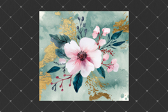 Cherry blossoms junk journal pages, Shabby chic backgrounds Product Image 3