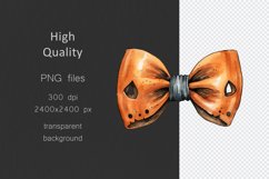 Halloween Bow Ties PNG Clipart, Watercolor Bows PNG bundle Product Image 3