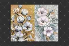 Floral junk journal pages, Vintage ephemera botanical arts Product Image 2