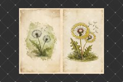 Dandelion junk journal pages, Ephemera vintage inspired arts Product Image 3