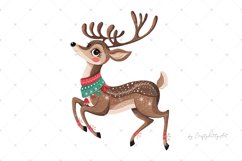 Cute Christmas Reindeer PNG Sticker and Sublimation Clipart Product Image 3