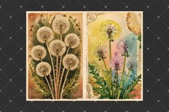 Dandelion junk journal pages, Ephemera vintage inspired arts Product Image 2