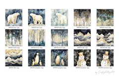 Magic Winter nature &amp; creatures, Christmas paper backgrounds Product Image 2