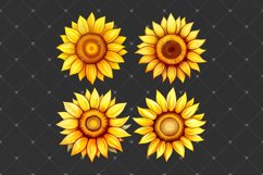 Watercolor Sunflower clipart, single Sunflowers PNG clip art Product Image 3