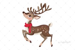 Cute Christmas Reindeer PNG Sticker and Sublimation Clipart Product Image 4