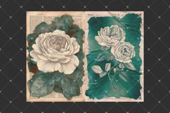 Rose junk journals, Vintage ephemera botanical illustrations Product Image 3