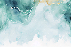 Turquoise watercolor backgrounds. Printable texture papers Product Image 4