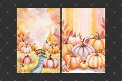 Fall junk journal pages, Watercolor pumpkin, Autumn Harvest Product Image 3
