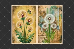 Dandelion junk journal pages, Ephemera vintage inspired arts Product Image 4