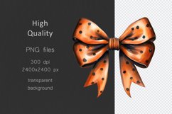 Halloween Bow Ties PNG Clipart, Watercolor Bows PNG bundle Product Image 3