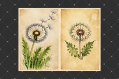 Dandelion junk journal pages, Ephemera vintage inspired arts Product Image 5